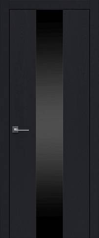 Дверь Tivoli Ж-1 Черная эмаль по шпону (RAL 9004) со стеклом