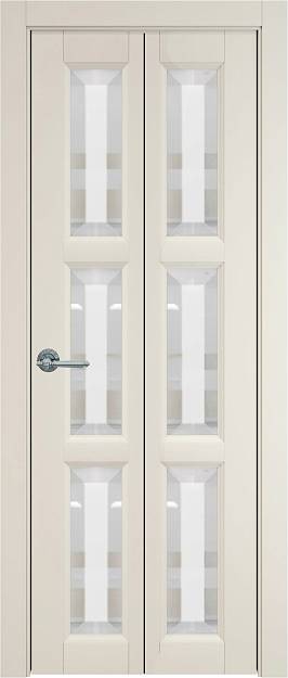 Межкомнатная дверь Porta Classic Milano, цвет - Жемчужная эмаль (RAL 1013), Со стеклом (ДО)