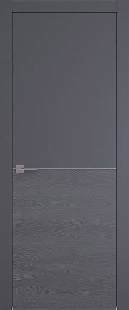 Межкомнатная дверь Tivoli Б-2, цвет - Графитово-серая эмаль-эмаль по шпону (RAL 7024), Без стекла (ДГ)