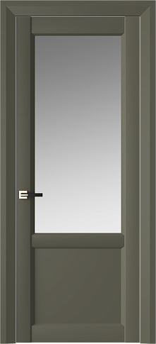 Дверь Dinastia Neo Classic Decoro Серый Мох эмаль (RAL 7003) со стеклом