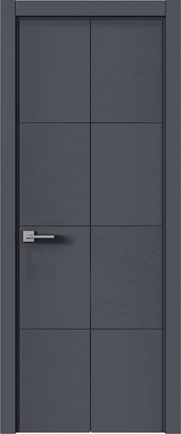 Межкомнатная дверь Tivoli Л-2, цвет - Графитово-серая эмаль-эмаль по шпону (RAL 7024), Без стекла (ДГ)