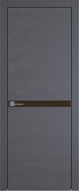 Межкомнатная дверь Tivoli Б-4, цвет - Графитово-серая эмаль по шпону (RAL 7024), Без стекла (ДГ)