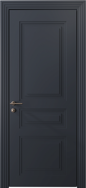Межкомнатная дверь Imperia-R Neo Classic Scalino, цвет - Графитово-серая эмаль (RAL 7024), Без стекла (ДГ)