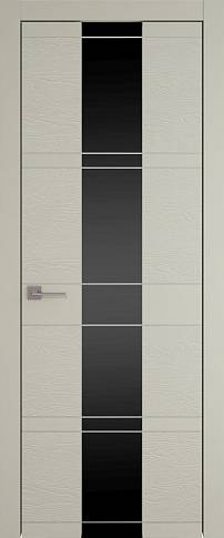 Дверь Tivoli Ж-2 Серо-оливковая эмаль-эмаль по шпону (RAL 7032) со стеклом