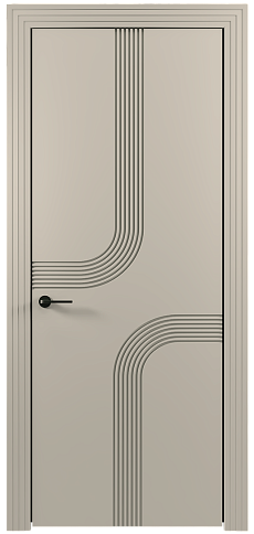 Дверь Armonia Moderno Жемчужная эмаль (RAL 1013) без стекла