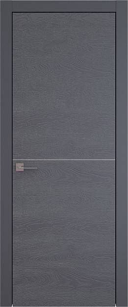 Межкомнатная дверь Tivoli Б-3, цвет - Графитово-серая эмаль по шпону (RAL 7024), Без стекла (ДГ)