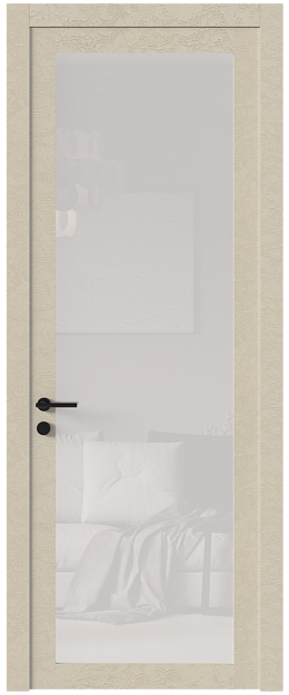 Межкомнатная дверь Tivoli З-1, Со стеклом (ДО), цвет - Версилк крем