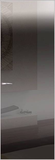 Межкомнатная дверь Tivoli А-1 Invisible, цвет - Серый дуб, Со стеклом (ДО)