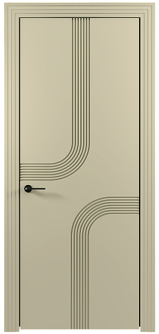 Дверь Armonia Moderno Серо-оливковая эмаль (RAL 7032) без стекла