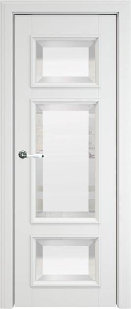 Межкомнатная дверь Siena LUX, цвет - Бежевая эмаль (RAL 9010), Со стеклом (ДО)