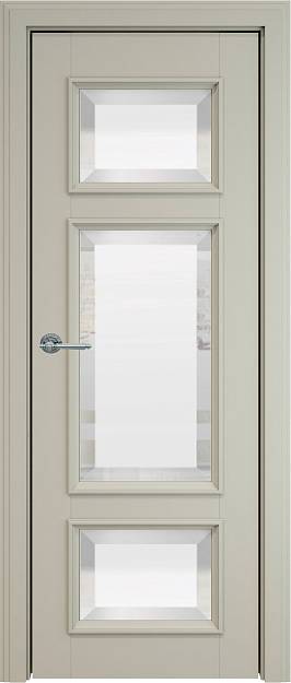 Межкомнатная дверь Siena LUX, цвет - Серо-оливковая эмаль (RAL 7032), Со стеклом (ДО)