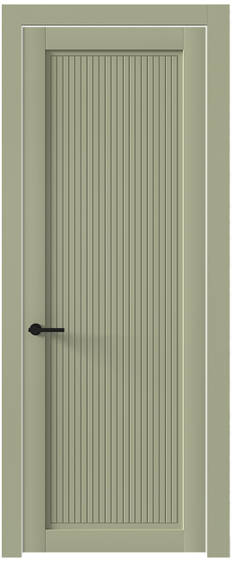 Межкомнатная дверь Tivoli З-2, Без стекла (ДГ), цвет - Серо-оливковая эмаль (RAL 7032)