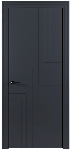 Дверь Futuro Moderno Графитово-серая эмаль (RAL 7024) без стекла