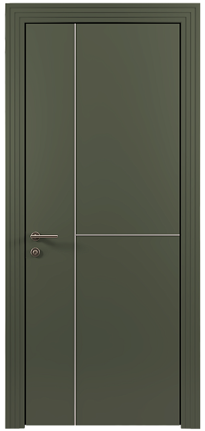 Межкомнатная дверь Tivoli Г-1, цвет - Серый Мох эмаль (RAL 7003), Без стекла (ДГ)