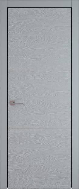Межкомнатная дверь Tivoli В-2, цвет - Серебристо-серая эмаль по шпону (RAL 7045), Без стекла (ДГ)