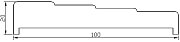Наличник фигурный H=100 мм Профиль Ступени (комплект), стандартная высота