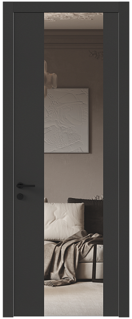 Межкомнатная дверь Tivoli Е-1, Со стеклом (ДО), цвет - Диамант серый