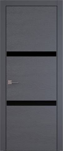 Дверь Tivoli В-4 Графитово-серая эмаль по шпону (RAL 7024) без стекла