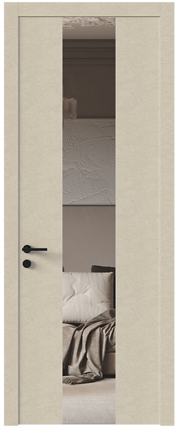 Межкомнатная дверь Tivoli Ж-1, Со стеклом (ДО), цвет - Версилк крем