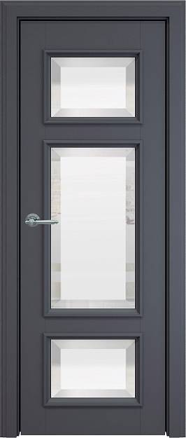 Межкомнатная дверь Siena LUX, цвет - Графитово-серая эмаль (RAL 7024), Со стеклом (ДО)