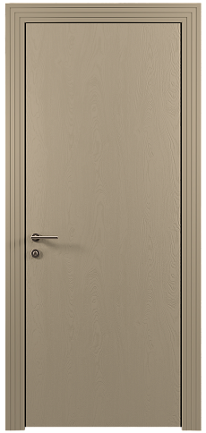 Дверь Tivoli А-4 Серое Льняное волокно эмаль по шпону (RAL 075-70-10) без стекла