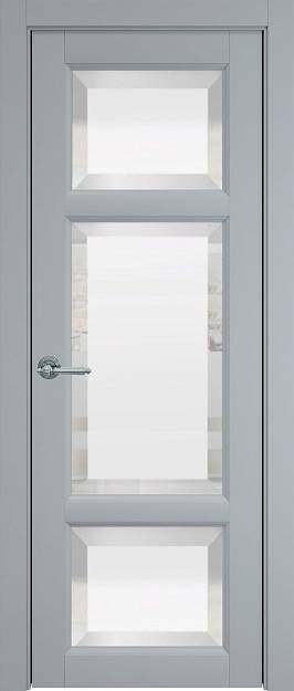 Межкомнатная дверь Siena, цвет - Серебристо-серая эмаль (RAL 7045), Со стеклом (ДО)