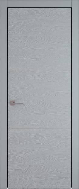 Межкомнатная дверь Tivoli В-3, цвет - Серебристо-серая эмаль по шпону (RAL 7045), Без стекла (ДГ)