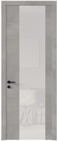 Дверь Tivoli Е-1 Белый камень со стеклом