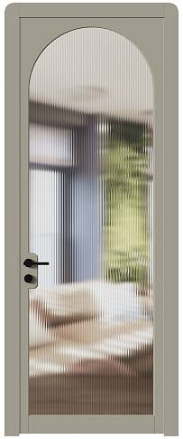 Дверь Luna Moderno Серое Льняное волокно эмаль (RAL 075-70-10) со стеклом