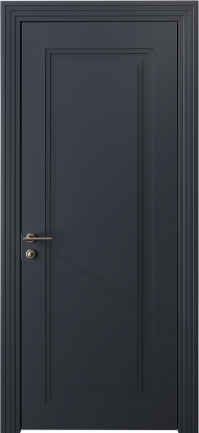 Межкомнатная дверь Domenica Neo Classic Scalino, цвет - Графитово-серая эмаль (RAL 7024), Без стекла (ДГ)