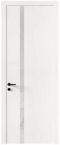 Дверь Tivoli Д-1 Белоснежная мягкая шагрень без стекла