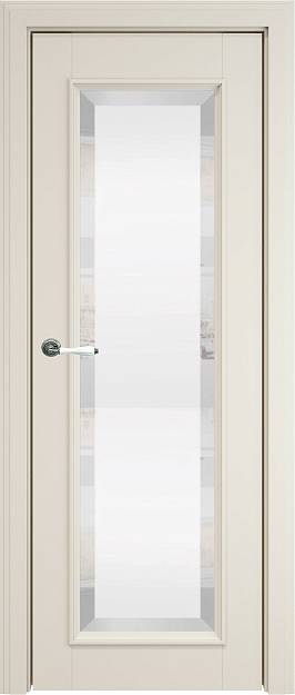 Межкомнатная дверь Domenica LUX, цвет - Жемчужная эмаль (RAL 1013), Со стеклом (ДО)