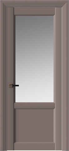 Дверь Dinastia Neo Classic Decoro Теплый Серый эмаль (RAL 040-60-05) со стеклом