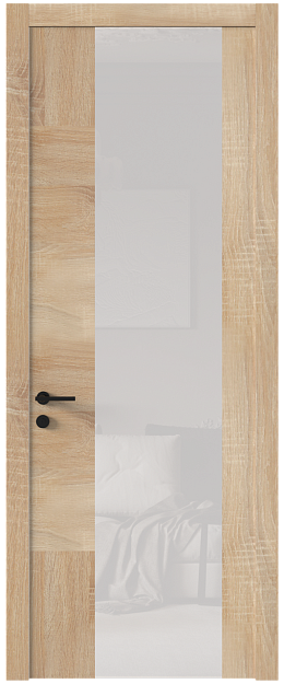 Межкомнатная дверь Tivoli Е-1, Со стеклом (ДО), цвет - Дуб сонома светлый