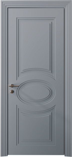 Межкомнатная дверь Florencia Neo Classic Scalino, цвет - Серебристо-серая эмаль (RAL 7045), Без стекла (ДГ)