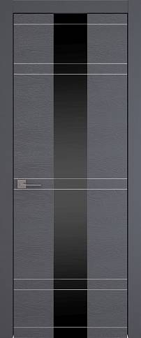 Дверь Tivoli Ж-4 Графитово-серая эмаль по шпону (RAL 7024) со стеклом