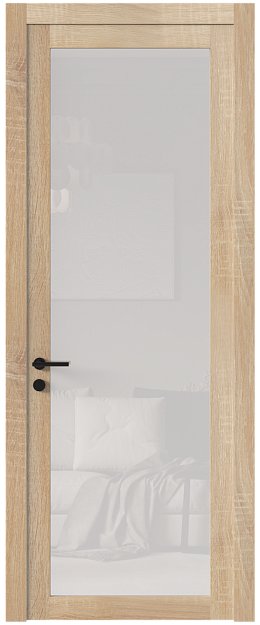 Межкомнатная дверь Tivoli З-1, Со стеклом (ДО), цвет - Дуб сонома светлый