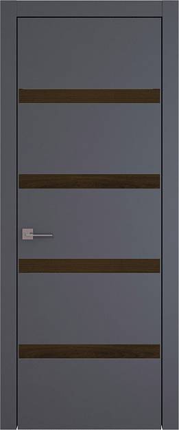 Межкомнатная дверь Tivoli Д-4, цвет - Графитово-серая эмаль (RAL 7024), Без стекла (ДГ)