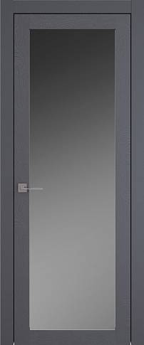 Дверь Tivoli З-5 Графитово-серая эмаль по шпону (RAL 7024) со стеклом