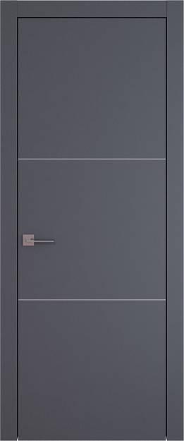Межкомнатная дверь Tivoli В-3, цвет - Антрацит ST, Без стекла (ДГ)