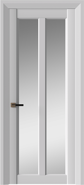 Межкомнатная дверь Prato Neo Classic Decoro, цвет - Серая эмаль (RAL 7047), Со стеклом (ДО)