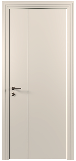 Межкомнатная дверь Tivoli В-1, цвет - Бежевая эмаль (RAL 9010), Без стекла (ДГ)