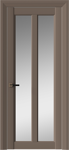 Дверь Prato Neo Classic Decoro Коричневый Тик эмаль (RAL 050-50-10) со стеклом