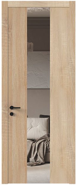 Межкомнатная дверь Tivoli Ж-1, Со стеклом (ДО), цвет - Дуб сонома светлый