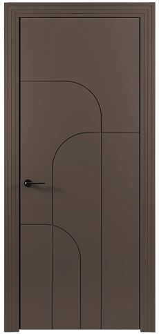 Дверь Arco Moderno Коричневый Тик эмаль (RAL 050-50-10) без стекла