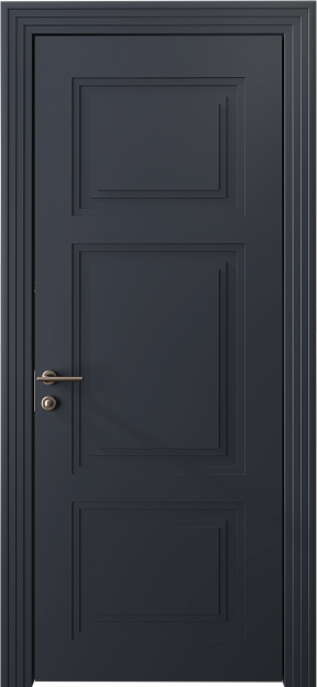 Межкомнатная дверь Siena Neo Classic Scalino, цвет - Графитово-серая эмаль (RAL 7024), Без стекла (ДГ)