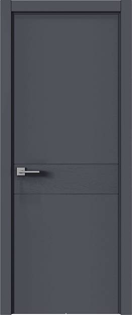 Межкомнатная дверь Tivoli И-2, цвет - Графитово-серая эмаль-эмаль по шпону (RAL 7024), Без стекла (ДГ)