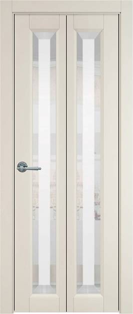 Межкомнатная дверь Porta Classic Domenica, цвет - Жемчужная эмаль (RAL 1013), Со стеклом (ДО)