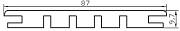 Расширитель дверной универсальный (одностворчатая дверь), Дуб муар, H=90мм (комплект)