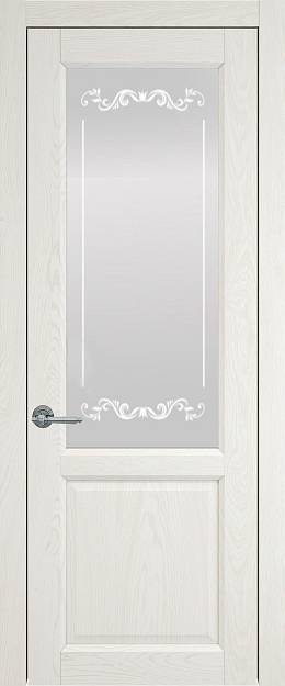 Межкомнатная дверь Dinastia, цвет - Белый ясень (nano-flex), Со стеклом (ДО)